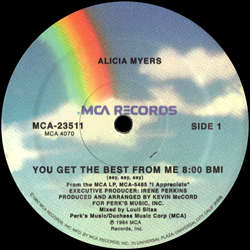 Alicia Myers, You Get The Best From Me ( Say, Say, Say )