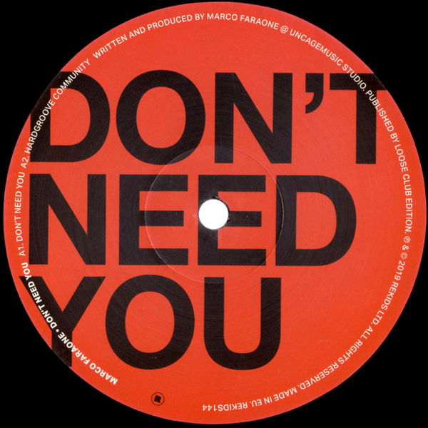 Marco Faraone, Don't Need You EP